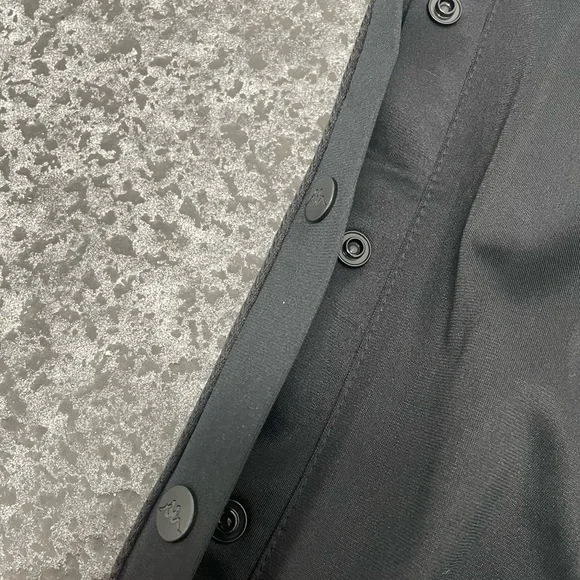 VTG Kappa Track Skirt Black White Button Snaps Adjustable size Large 2000s Y2K - Picture 7 of 9